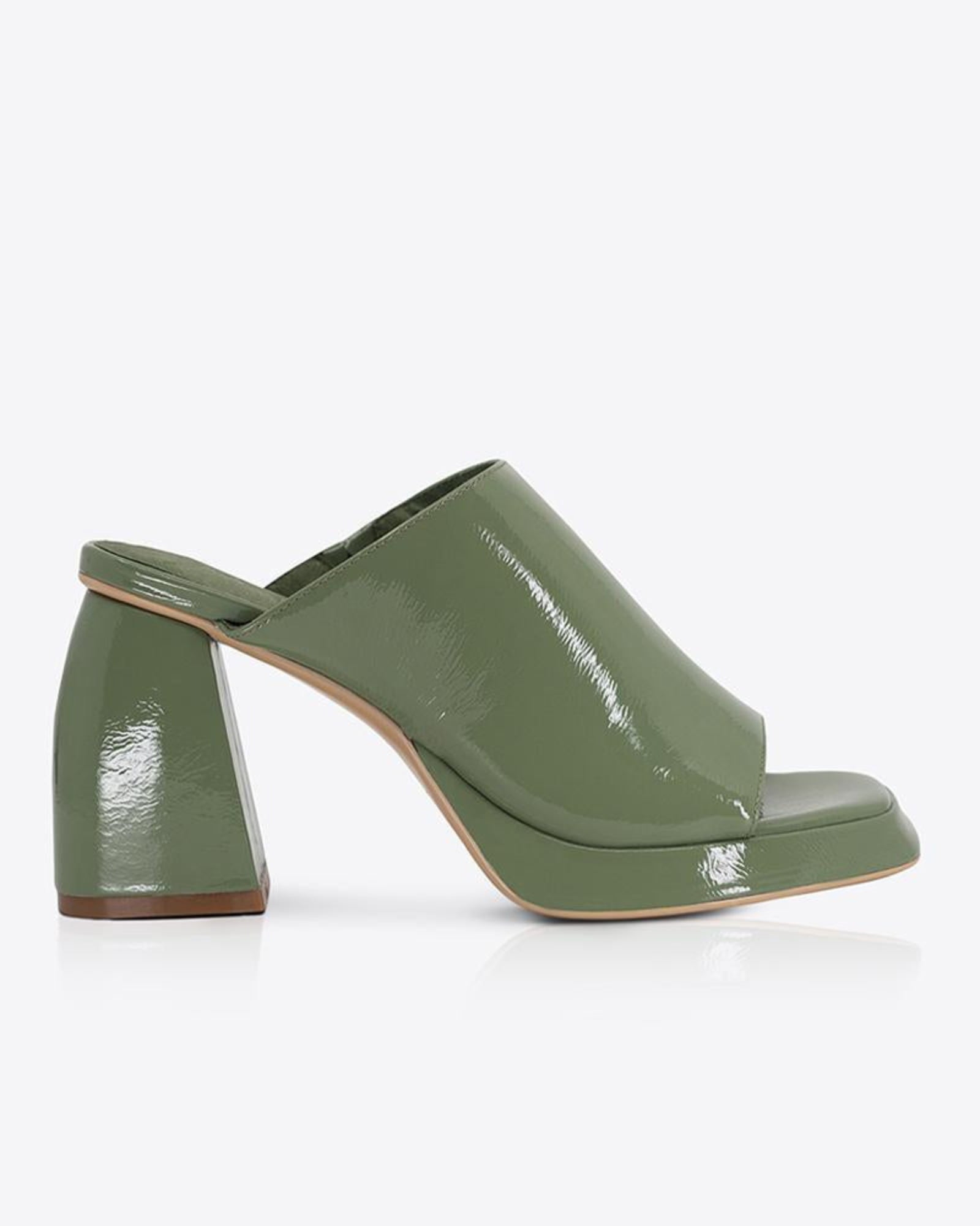 Eva Mule Patent Olive - Image 7