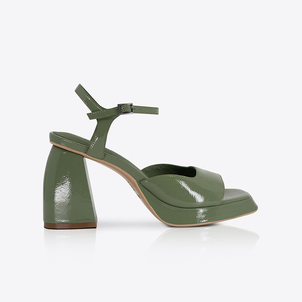 Eva heel Patent Olive - Image 7