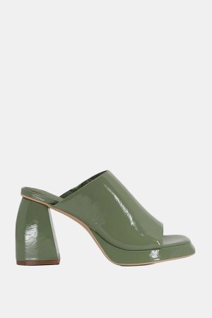Eva Mule Patent Olive