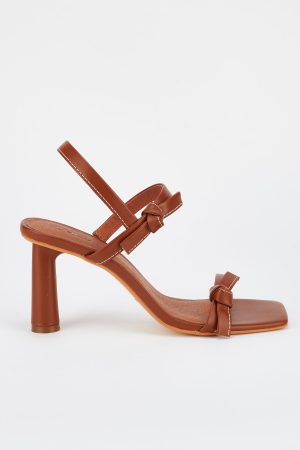 MANZONI HEEL COGNAC