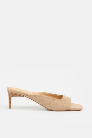 Tutu Mule – Natural Canvas Heel